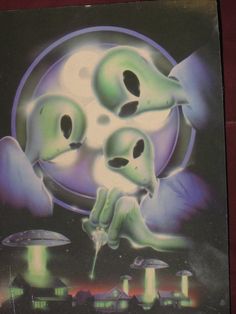 an old movie poster with two ghost characters