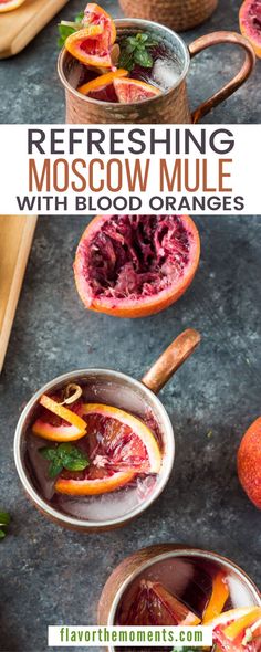 refreshing mulled with blood oranges and fresh mint is the perfect way to start your day