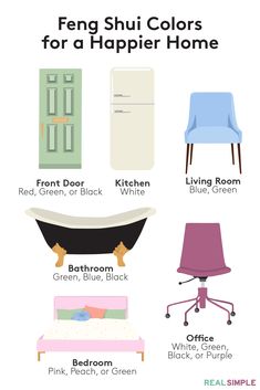 the different types of furniture and colors