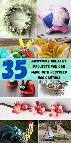 some crafts that are made with recycled materials