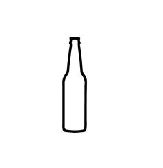 a black and white drawing of a beer bottle