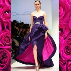 $6,790 New With Price Tag - Oscar De La Renta Beautiful Purple Pink Silk Gown Us 8 M. New With Price Tag $6,790.00 Plus Tax Perfect New Condition. Oscar De La Renta Give Us Pure Stile With This Stunning Purple Gown. Beautiful Made With A Two Color Combine Deep Purple And Pink - Side Bow And Other Beautiful Details. Please Se Pictures. New With Price Tag $6,790.00 Us Size 8, Please Go By Measurements: ***** Bust 37-38" Waist 29-30" Hips 39-40" Length 56" ***** Please Feel Free To Ask Any Question Purple Silk Evening Dress, Silk Purple Evening Dress, Purple Ball Gown Evening Dress With Sweep Train, Purple Floor-length Evening Gown, Luxury Purple Evening Dress For Wedding, Luxury Purple Wedding Evening Dress, Luxury Purple Floor-length Gown, Purple Floor-length Evening Dress For Gala, Glamorous Purple Ball Gown Evening Dress