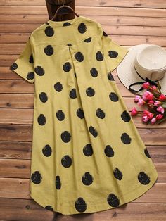 Vintage Dresses Cheap, Dresses Diy, Vintage Polka Dot Dress, Cheap Summer Dresses, Robes Vintage, Salwar Kamiz, Kurti Neck Designs, Vestidos Vintage, Designs For Dresses