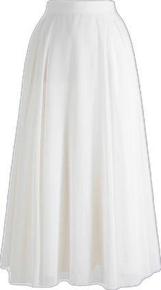 Chic White Chiffon Skirt, Elegant White Chiffon Skirt, Elegant White Sheer Skirt, White Chiffon Flared Skirt, Flowy White Chiffon Skirt, White Chiffon Maxi Skirt, White Chiffon Long Skirt, White Chiffon Skirted Bottoms, White Fitted Chiffon Maxi Skirt