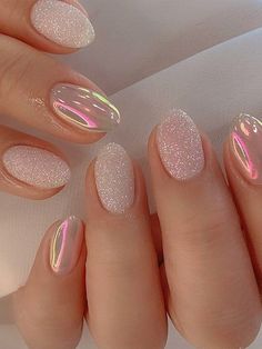 Chrome Design, Nails Chrome, Fake Nails Designs, Graduation Nails, Nails 3d, Nails Press, White Chrome, Pink Nail, Stick On Nails