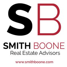 smith boone real estate advisors logo with the letter s in red and black