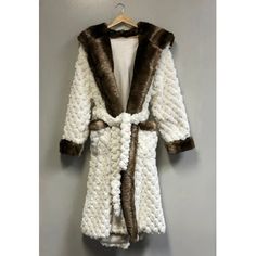 Introducing our exquisite luxury faux fur jacket robe/coat, the epitome of elegance and sophistication. This robe/coat is designed to make you look effortlessly stylish and luxurious in any setting, whether it's your daily life, wear to work, family gatherings, casual outings, dinner dates, vacations, cocktail parties, or even weddings. Its versatility makes it a perfect choice for any occasion, and it also serves as an ideal gift for your friends and family. Daily Life, Wear to Work, Family Gat Luxury Cream Fur Coat With Faux Fur Lining, Luxury Cream Fur Coat For Winter, Elegant Winter White Fur Coat With Faux Fur Lining, Luxury Winter White Long Sleeve Fur Coat, Elegant Winter White Faux Fur Coat, Cozy Long Fur Coat With Faux Fur Trim, Elegant Cream Fur Coat With Faux Fur Trim, Elegant Cream Faux Fur Coat, Elegant Long Cream Fur Coat