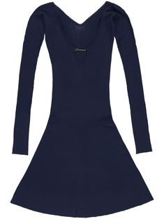 Find JACQUEMUS La Mini Robe Pralù Dress on Editorialist. navy blue ribbed knit logo plaque V-neck V-back long sleeves thigh-length straight hem Brand Icon, Knit Logo, Knit Mini Dress, Ribbed Fabric, Dress Blue, Active Wear For Women, Day Dresses, Blue Dresses, Ribbed Knit