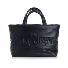 SAINT LAURENT TOTE IN NAPPA LAMBSKIN RP $3290 100% AUTHENTIC NWT WIDE PUFFER TOTE BAG IN NAPPA LAMBSKIN WITH A COMPLETE LEATHER LINING AND SAINT LAURENT SIGNATURE. MATTE BLACK HARDWARE ONE ZIP POCKET LEATHER LINING 98% LAMBSKIN, 2% METAL MADE IN ITALY STYLE ID 756269-AACIW-1000 AVAILABLE IN SIZE LARGE Size Large - Shoulders Dimensions: 41–50 x 43 x 17 CM / 16.1–19.7 x 16.9 x 6.7 INCHEScm SHIPPING & HANDLING ~~~~~ All purchases made are shipped with Fedex Express International Priority. The tracking number will be added to your order details on eBay. Adult signature will be required upon delivery. Please do note that we cannot ship to PO Boxes with Fedex. Import duties, taxes, and charges are not included in the item price. These charges are the buyer's responsibility. Please check with you Puffer Tote Bag, Saint Laurent Tote, Saint Laurent Handbags, Matte Black Hardware, Italy Style, Hobo Style, Raffia Bag, Fedex Express, Bag Light