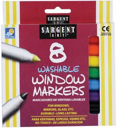 the 8 gel markers are packaged in a package with different colored pencils on it