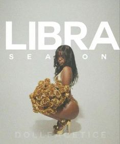 the album cover for libra featuring a woman in high heels holding a bouquet of flowers