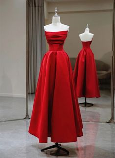 #promdress, #partydress, #redpromdress, #gown, prom2024, #longpromdress Red Satin Prom Dress, Party Dress Red, Prom Dress Red, Satin Formal Dress, Satin Evening Dresses, Long Prom Gowns, Gown Prom, Green Prom Dress, Satin Prom Dress