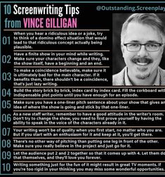 a poster with an image of a man in glasses and the words writing tips from vice gill