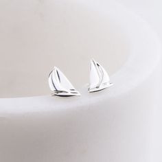 Dainty Gold Filled Tiny Sailboat Post Stud Earrings, Tiny Gold Stud Earrings, Graduation or Bridesma Tiny Sailboat, Tiny Gold Studs, Tiny Stud Earrings, Gold Stud Earrings, Gold Stud, Sterling Silver Studs, Gold Filled Jewelry, Gold Earrings Studs, Gold Studs