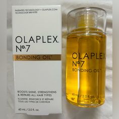 Price Firm!! It Your Same Loving Bonding Oil You Always Used But Double In Size!! 2oz Bottle (Prices Are Higher Elsewhere) Olaplex N.7 Bonding Oil Boosts Shine, Softness, And Color Vibrancy. It Repairs, Strengthens Hair, And Reduces Breakage And Restores Healthier-Looking Hair. Olaplex N.7 Bonding Oil Delivers Heat Protection Up To 450f/232c. This Is Your Benefit. 125% More Shine* Reduces Breakage By 77%* Controls Frizz For Up To 72 Hours* Tames Flyways, And Adds Silky Softness While Protecting Bonding Oil, Hair Gloss, Body Stickers, Body Care Routine, Frizz Control, Hair Strengthening, Nourishing Hair, Shiny Hair, Hair Care Tips