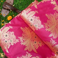 Category: Semi Silk Brocade Khinkhwab brings you beautiful fabrics and yardage from Banaras. You can turn these beautiful banarasi brocade fabrics into a traditional blouse, Indian kurta or a western jacket. For Blouse you need 1 meter of fabric, for kurta you need 3 meters, for jackets you need 2 meters of fabric. Pair these beautiful fabrics with your Banarasi sarees and dupattas and add more glamour to it. Fabric: Silk Brocade Price mentioned is for one meter. Width is 46 inches. Note- There Eid Brocade Blouse Piece With Self Design, Eid Special Brocade Blouse Piece With Zari Work, Brocade Blouse Piece With Self Design, Pink Jamawar Blouse Piece For Eid, Pink Jamawar Blouse Piece For Diwali, Unstitched Embroidered Brocade Fabric For Diwali, Diwali Brocade Blouse Piece With Pallu, Pink Banarasi Silk Kurta With Pallu, Unstitched Brocade Traditional Wear For Puja