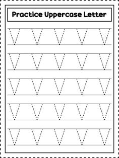 practice uppercase letter worksheet for preschool and pre - k students to practice their handwriting