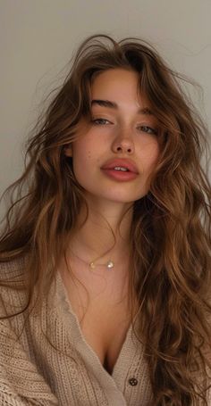 Refresh your look with 34 hairstyles perfect for long wavy hair. From soft curls to defined waves, each style is crafted to enhance your natural beauty. Soft Waves Hair, Wavy Hair Ideas, Long Wavy Hairstyles, 70s Makeup, Hair Details, Hair Color Options, Wavy Curls, Perfect Hairstyle, Wavy Hairstyles