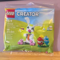 a bag of lego creator easter bunny with eggs