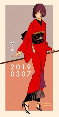 Matsuo Hiromi, Kimono Drawing, Anime Kimono, Japanese Illustration, Animation Artwork, Japon Illustration, Fashion Design Drawings, Illustration Girl, Japanese Outfits