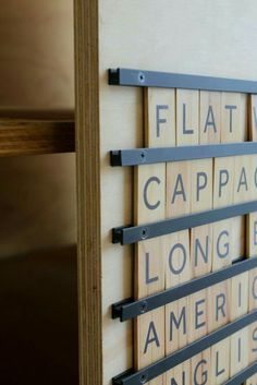 scrabble tiles are arranged on the wall to spell out what's important