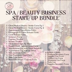 Home Spa Ideas Room, Beauty Small Business Ideas, Mobile Facial Business, Facial Supply List, Esthetician Room Supplies List, Esthetician Supply List, Vintage Esthetician Room, Mobile Spa Business Ideas