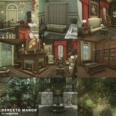 a collage of different rooms and furniture in various styles, sizes, and colors