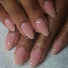 Baby Pink Nails Acrylic, Baby Pink Nails, Short Almond, Water Effect, Minimal Nails