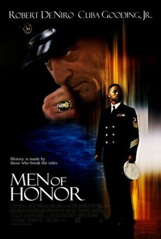 the movie poster for men of honor starring robert deniro and claudia gooding jr