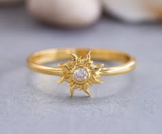 Sun Moon Rings, Gold Sun Ring, Sun Ring Gold, Sun Engagement Ring, Pjo Shifting, Moon And Sun Ring, Cute Promise Rings, Sun Jewelry, Sun Ring