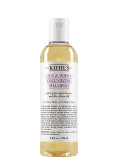 Long Description#Product Details#Kiehl’s Rice and Wheat Volumizing Shampoo cleanses hair leaving no weighty residue so it looks and feels healthier with a fuller and thicker appearance. Formulated with rice and wheat proteins and the conditioning extracts of jojoba seed and rice bran the formula creates fullness and body without stripping hair of natural lipids.#How To Use#Apply to wet hair and massage uniformly over entire scalp. Rinse. May use daily or as often as needed to revive and add body to hair.#Full Ingredients#Aqua/Water Sodium Laureth Sulfate Coco-betaine Cocamide Mea Sodium Chloride Isostearyl Neopentanoate Parfum/Fragrance Sodium Benzoate PPG- 5-Ceteth-20 PEG-55 Propylene Glycol Oleate Propylene Glycol Polyquaternium-10 Salicylic Acid Mel/Honey Limonene Hexyl Cinnamal Linaloo Kiehls Shampoo, Celebrity Hair Extensions, Benefits Of Rice, Blowout Hair Tutorial, Hair Diffuser, Hair Cleanse, Rice Bran, Volumizing Shampoo, Texturizing Spray