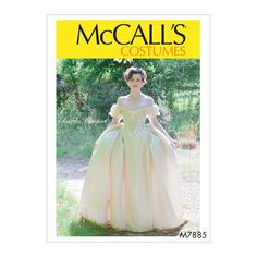 PRICES MAY VARY. Includes sewing templates, instructions, fabric recommendations, pattern pieces, and sizing guides for (1) women's costume dress. This women's costume pattern can be made to fit sizes 14, 16, 18, 20, and 22. Dress patterns feature close-fitting lined bodice with boning as well as back hand-worked eyelets with lacing, contrast sleeve ruffles, and cartridge pleated skirts. McCall's patterns are proudly made in the USA with English, Spanish, and French instructions. Designed for in Marion Cotillard Allied Costumes, Victorian Ball Dress, Victorian Dress Costume, Theatre Dress, 18th Century Gown, Historical Gowns, 18th Century Dress, 18th Century Costume, Century Dress