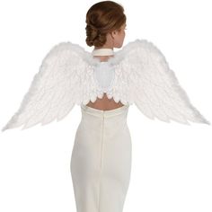 Be your friend's guardian angel this Halloween with Guardian Angel Wings! These white sheer fabric wings feature iridescent glitter feathers with scalloped ends. There's marabou feather trip along the top and the wings secure by elastic shoulder straps White Guardian Angel Wings product details: Fabric Glitter detail Secures by attached elastic shoulder straps One size fits most teens and adults Care Instructions: Spot clean only Fabric Wings, Guardian Angel Wings, White Halloween Costumes, Angel Halloween Costumes, Angel Wings Costume, Party City Costumes, Angel Halo, White Angel Wings, White Costumes