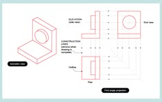 the diagram shows how to draw an object with lines and shapes in order to make it stand out