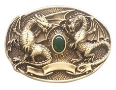 PRICES MAY VARY. 3.35 x 2.56 inches 85 x 65 mm Materia is Zinc Alloy Vintage Style Buckle Fits Up to 1.58 in (40 mm) Width Belt Stainless Steel Loop on Buckle Back Fine Gift for Family and Friend Twin Dragon Oval Solid Brass Belt Buckle  Brand New In Stock Only Buckle No Belt  SKU:BUCKLE-BT004  Material is Solid Brass  Length Size is, 3.35 inches, Height Size is, 2.56 inches, Weight is 5.29 oz  Length Size is,85 mm, Height Size is, 65 mm, Weight is 150 g  The inner diameter for back loop is, 1.5 Cool Belt Buckles, Box Package, Vintage Belt Buckles, Gift Box Packaging, Brass Buckle, Gift For Family