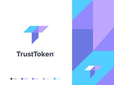 the logo for trust token, which has been designed to look like an abstract geometric design