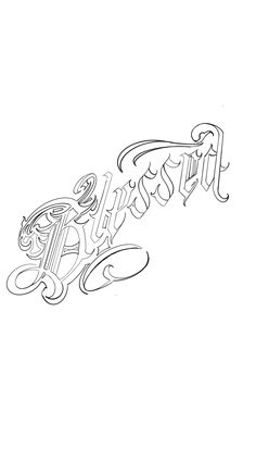 the word art is written in cursive writing