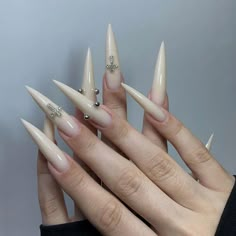 Stilleto Nail Ideas, Nails Ideas Stiletto, Stilettos Nails, Stilleto Nails Designs, Long Stiletto Nails, Pointy Nails, Nails Stiletto, Gothic Nails