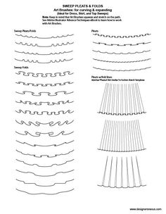 an image of different types of waves and lines