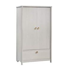 Dover Edge Glacier Oak Armoire with Drawer 60.039 in. x 21.181 in. x 34.173 in.