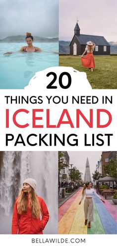 iceland with the words 20 things you need in iceland packing list