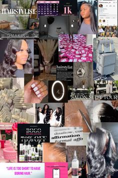 hairstylist vision board Vision Board For Hairstylist, Cosmetology Dream Board, Wig Hairstylist Aesthetic, Cosmetology Black Women, Hairstylist Lifestyle Photography, Hair Stylist Black Woman, Cosmetology Collage, Cosmetology Asthetic Picture, Cosmatolagist Aesthetic Hair