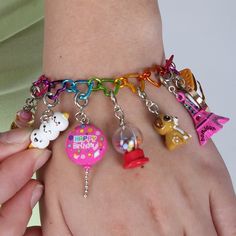 Rainbow Heart Link Bracelet - shopcharm-it