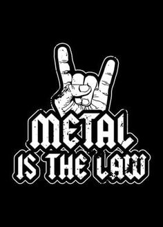 metal is the law sign with two fingers up in the air and one hand raised