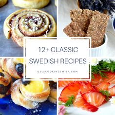 twelve classic swedish desserts with text overlay