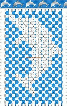 a blue and white cross stitch pattern with numbers in the middle, on top of it