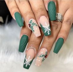 2024 Nails, Winter Nails Acrylic, Christmas Nails Acrylic, Dec 25, Xmas Nails, Christmas Nail, Fancy Nails, Short Acrylic Nails