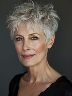 Pixie Hairstyles for Older Women: Stylish, Easy, and Versatile Cuts Pixie Hairstyles For Older Women, Funky Haircuts, Women Pixie Haircut, 70 Hairstyles, Pixie Haircut Fine Hair, Hairstyles For Older Women, Stacked Hair, Short Spiky Hairstyles, Old Hairstyles