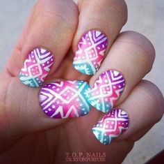 I found 'Super Cute Nail Design' on Wish, check it out! Aztec Nails, Unghie Nail Art, Super Cute Nails, Her Nails, I Love Nails, Cute Nail Art, Cool Nail Designs, Creative Nails