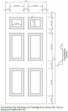 Puerta de tableros Federal Architecture, 6 Panel Door, Furniture Details Drawing, Door Plan, Stylish Doors, Wooden Main Door, Wooden Main Door Design, Interior Design Drawings, Classic Doors